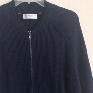Brunello Cucinelli Front Zip Sweater Jacket L